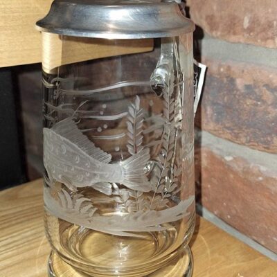 Szklany kufel z pokrywą Joska Glaskunsthandwerk