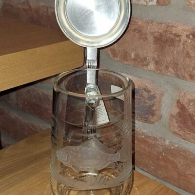 Szklany kufel z pokrywą Joska Glaskunsthandwerk