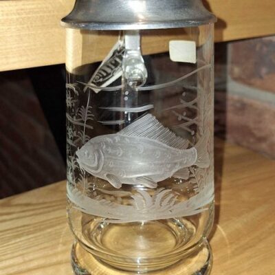 Szklany kufel z pokrywą Joska Glaskunsthandwerk