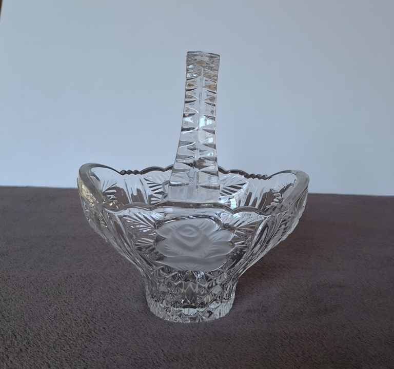 Koszyk z kryształu ołowiowego Anna Hutte Bleikristall