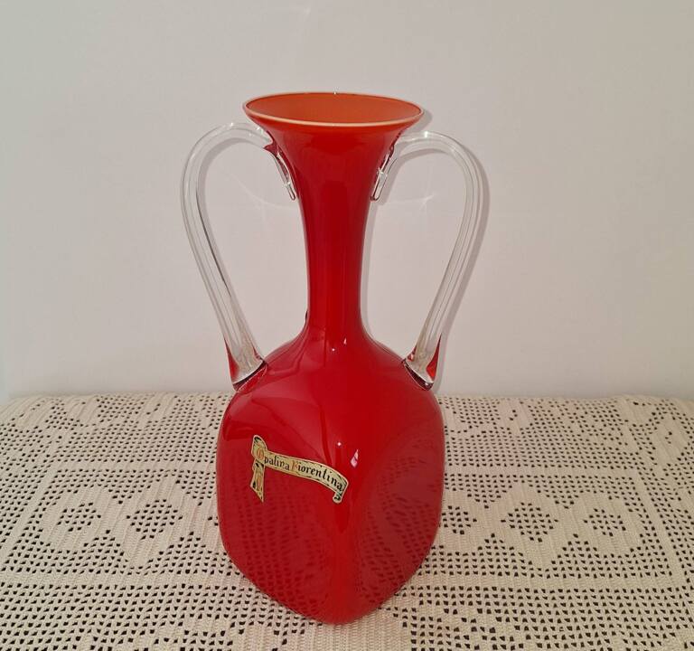 Szklany wazon Opalina Fiorentina