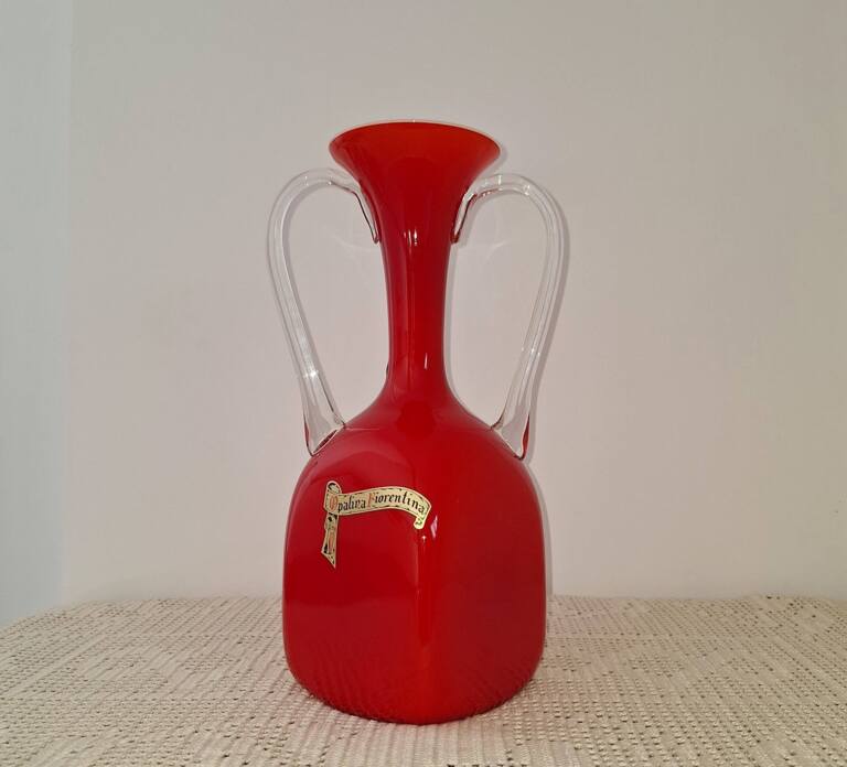 Szklany wazon Opalina Fiorentina