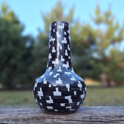 Wazon ceramiczny wzór geometryczny
