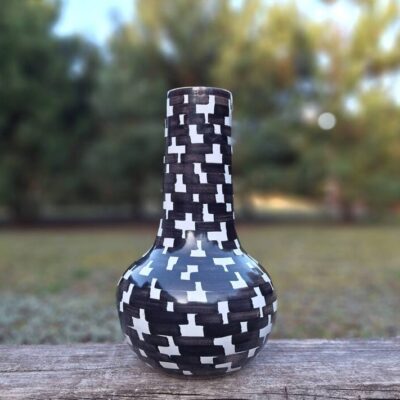 Wazon ceramiczny wzór geometryczny