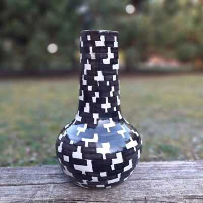 Wazon ceramiczny wzór geometryczny