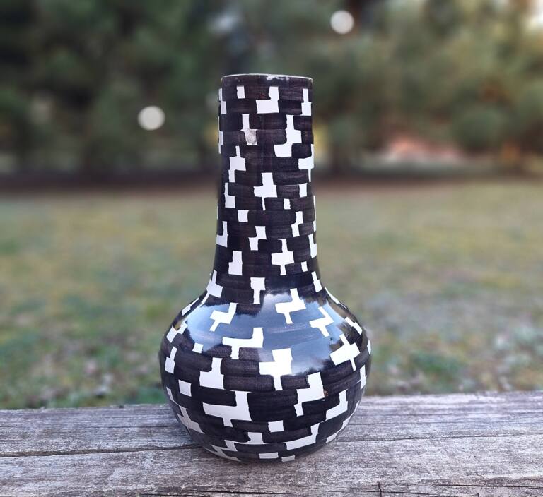 Wazon ceramiczny wzór geometryczny