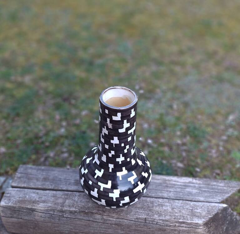 Wazon ceramiczny wzór geometryczny