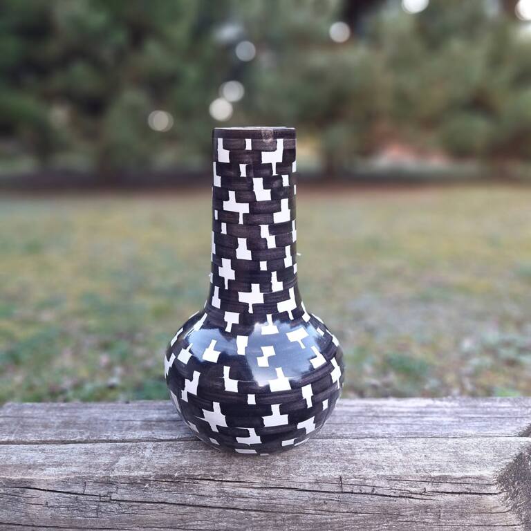 Wazon ceramiczny wzór geometryczny