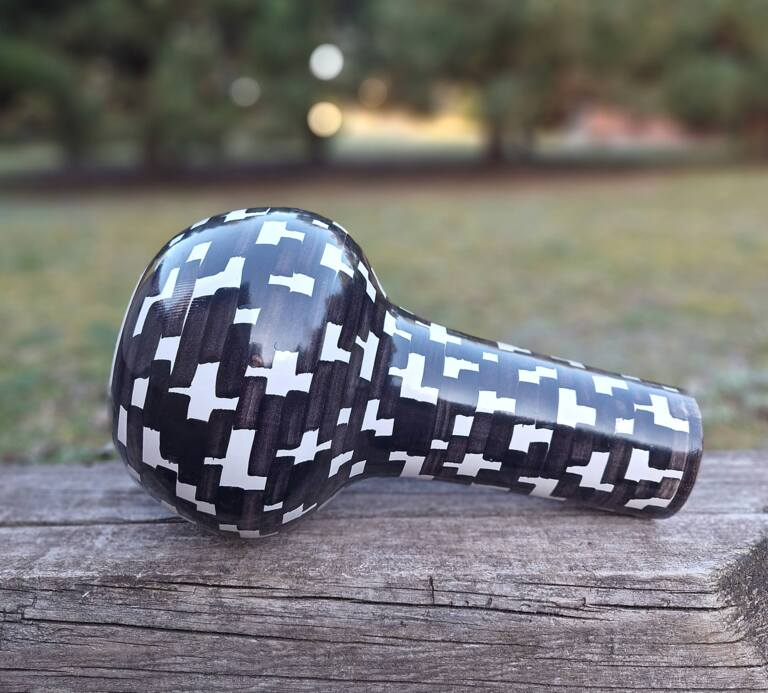 Wazon ceramiczny wzór geometryczny