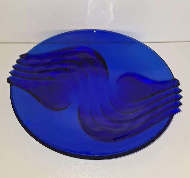 Szklana kobaltowa patera misa Luminarc
