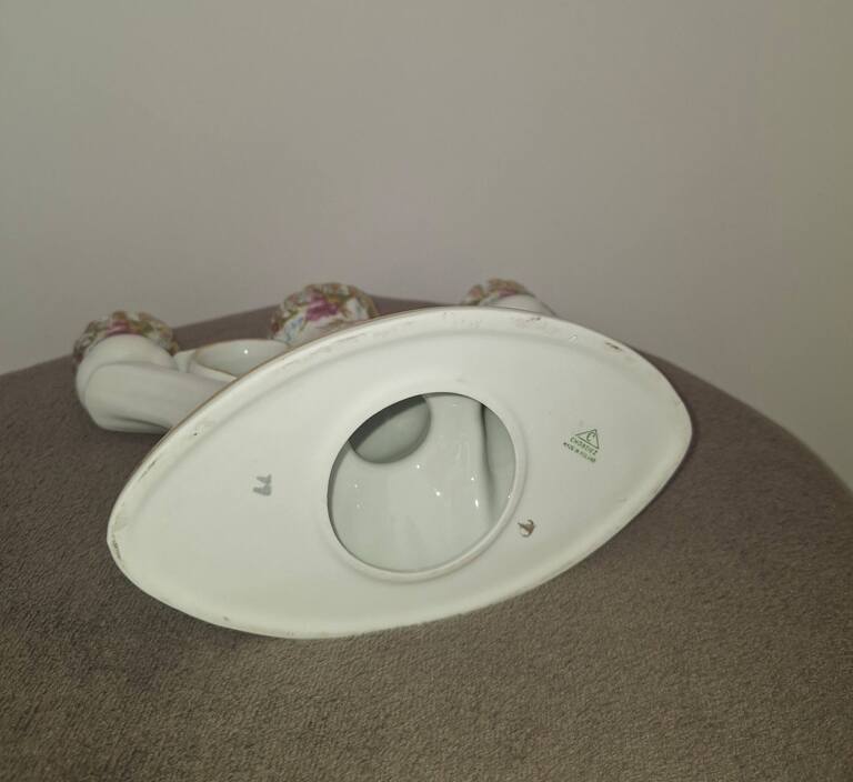 Porcelanowy trójramienny świecznik Chodzież
