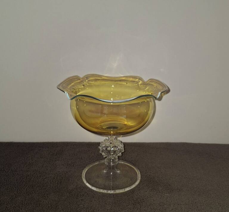 Artystyczna misa patera bomboniera na nóżce