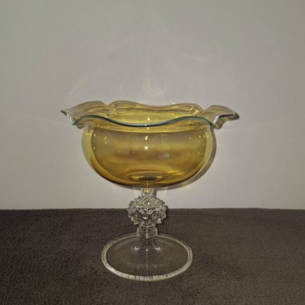 Artystyczna misa patera bomboniera na nóżce