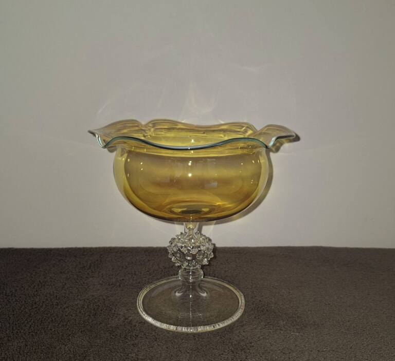 Artystyczna misa patera bomboniera na nóżce