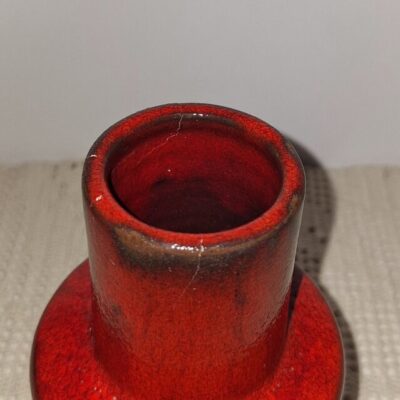 Modernistyczny wazon West Germany czerwony Hartwig Heyne