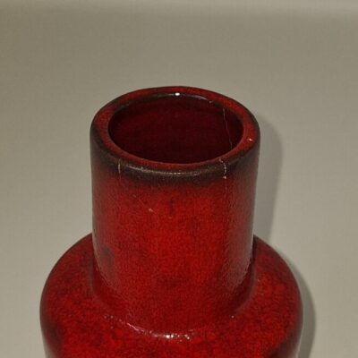 Modernistyczny wazon West Germany czerwony Hartwig Heyne