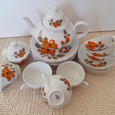 Serwis Kawowo Herbaciany Winterling Pomarańczowy Kwiat