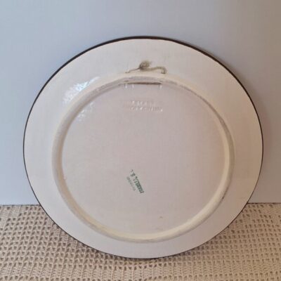 Vintage Hiszpański Talerz Dekoracyjny Ręcznie Malowana Ceramika