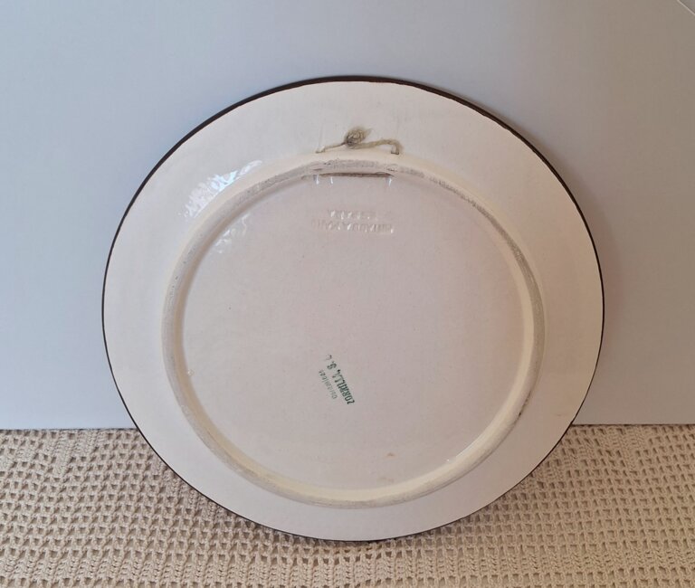 Vintage Hiszpański Talerz Dekoracyjny Ręcznie Malowana Ceramika