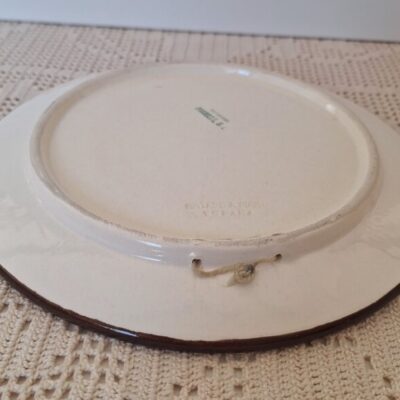 Vintage Hiszpański Talerz Dekoracyjny Ręcznie Malowana Ceramika