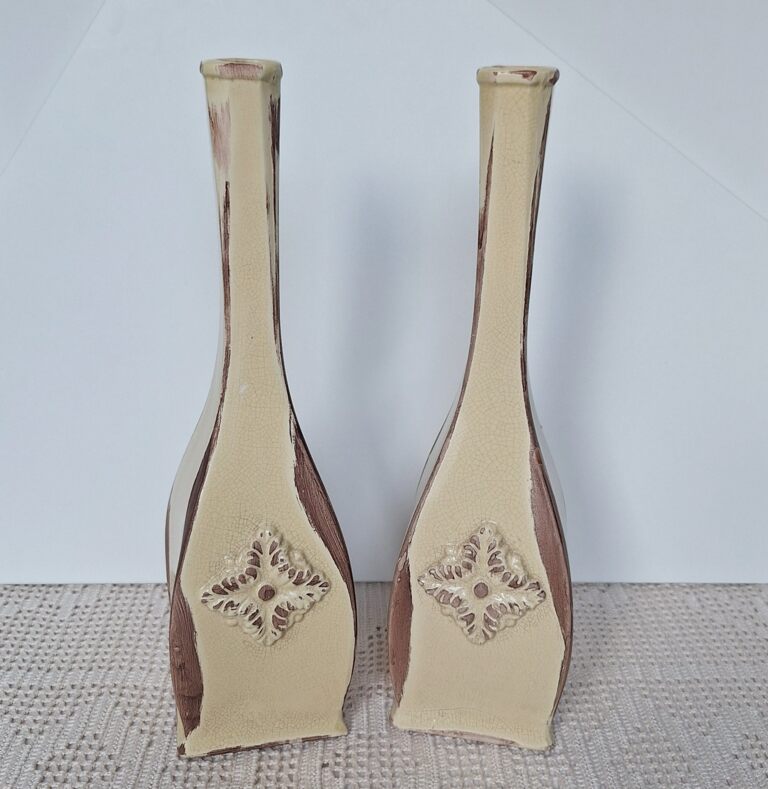 Komplet dwóch Unikatowych Wazonów Styl Vintage Rustykalny