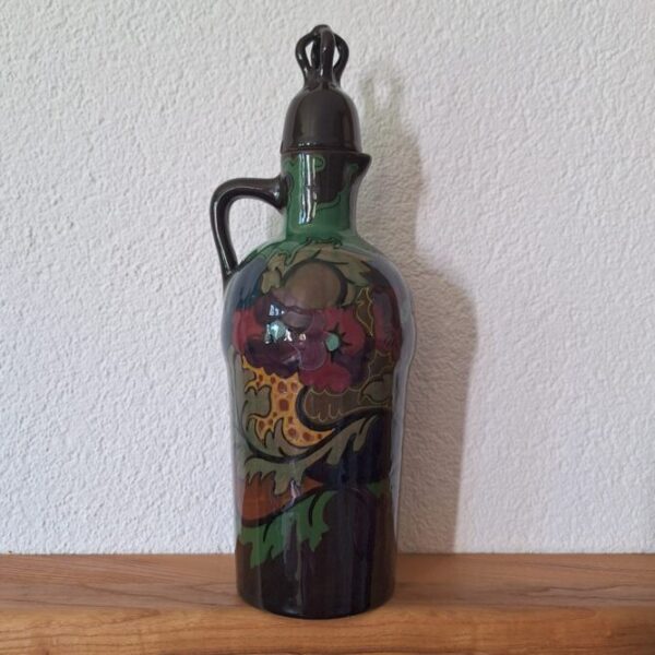 Zabytkowa Karafka Ceramiczna Styl Art Nouveau Gouda Holland