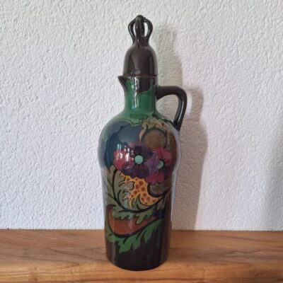 Zabytkowa Karafka Ceramiczna Styl Art Nouveau Gouda Holland