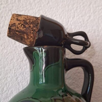 Zabytkowa Karafka Ceramiczna Styl Art Nouveau Gouda Holland