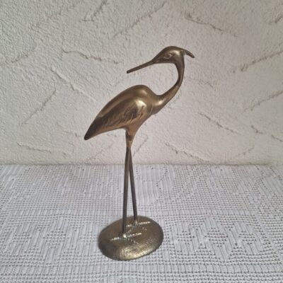 20260506_153018 Elegancka Figurka Czapli z Mosiądzu – Styl Mid-Century Modern