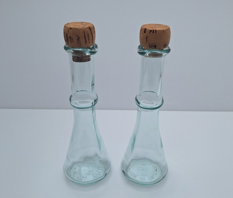 Dwie Szklane Butelki z Naturalnym Korkiem - Berni 156 ml