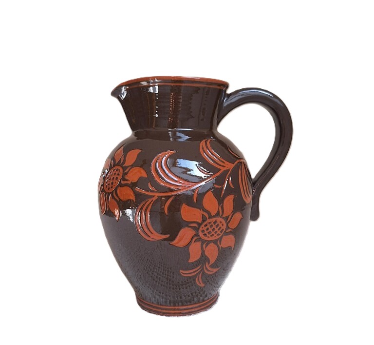 20260510_164458 Kultowy Dzbanek Ceramiczny PRL – Motyw Słoneczników