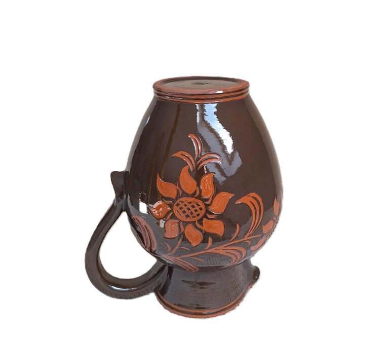 20260510_165719 Kultowy Dzbanek Ceramiczny PRL – Motyw Słoneczników