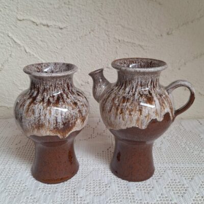 Vintage Zestaw Ceramiczny Wazon i Dzbanek Kurt Franke