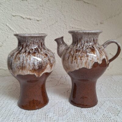Vintage Zestaw Ceramiczny Wazon i Dzbanek Kurt Franke