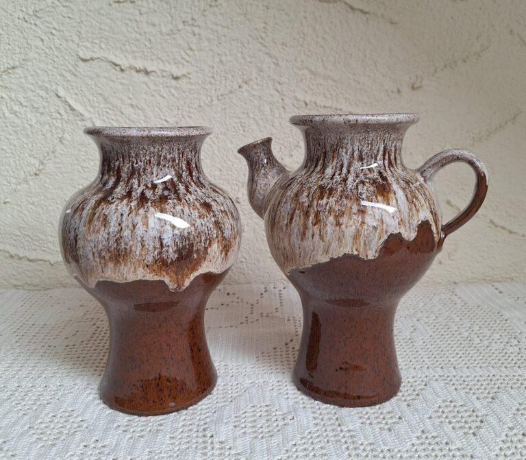 Vintage Zestaw Ceramiczny Wazon i Dzbanek Kurt Franke
