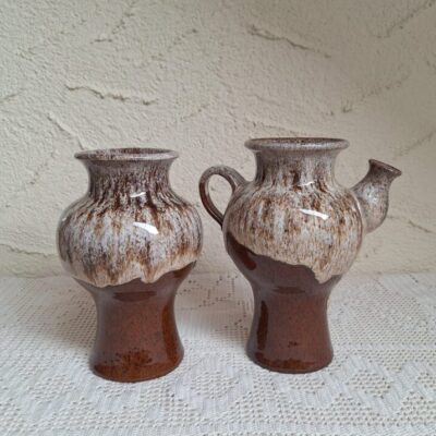 Vintage Zestaw Ceramiczny Wazon i Dzbanek Kurt Franke