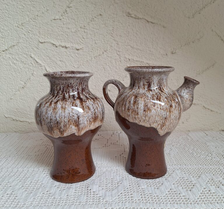 Vintage Zestaw Ceramiczny Wazon i Dzbanek Kurt Franke