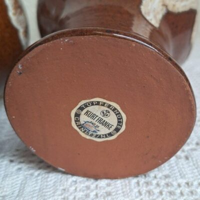 Vintage Zestaw Ceramiczny Wazon i Dzbanek Kurt Franke