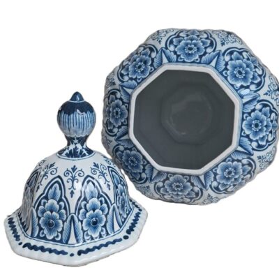 20260513_174029 Ceramiczna Waza Amfora Z Pokrywą w Stylu Delft Blue