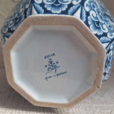 20260513_174417 Ceramiczna Waza Amfora Z Pokrywą w Stylu Delft Blue