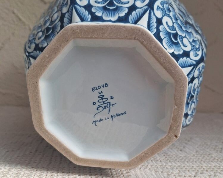 20260513_174417 Ceramiczna Waza Amfora Z Pokrywą w Stylu Delft Blue