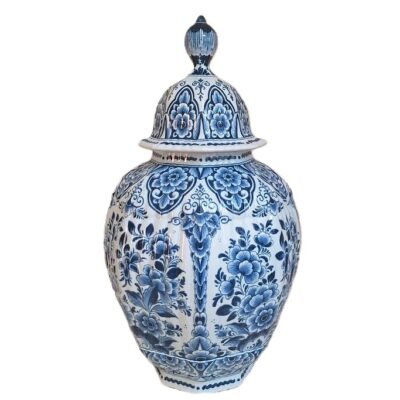 20260513_174940 Ceramiczna Waza Amfora Z Pokrywą w Stylu Delft Blue