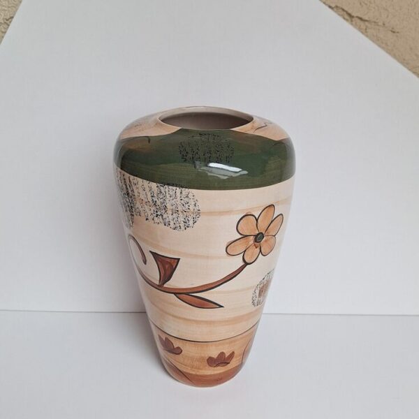 Ręcznie Malowany Wazon Ceramiczny Vintage