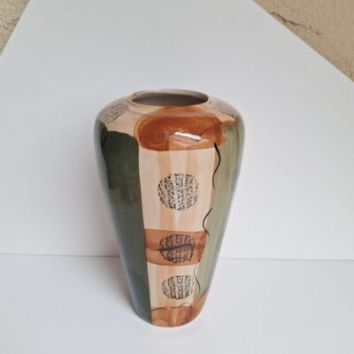 Ręcznie Malowany Wazon Ceramiczny Vintage