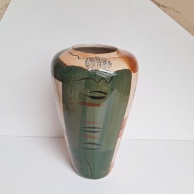 Ręcznie Malowany Wazon Ceramiczny Vintage