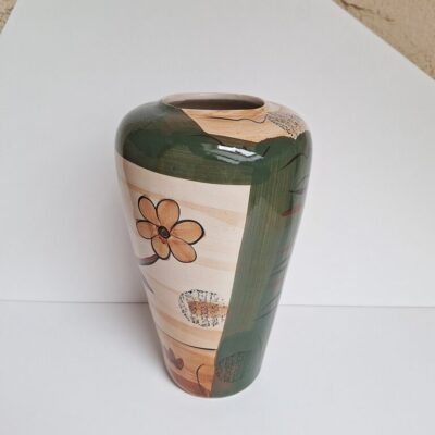 Ręcznie Malowany Wazon Ceramiczny Vintage