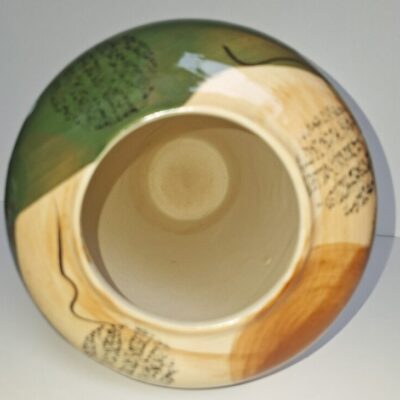 Ręcznie Malowany Wazon Ceramiczny Vintage
