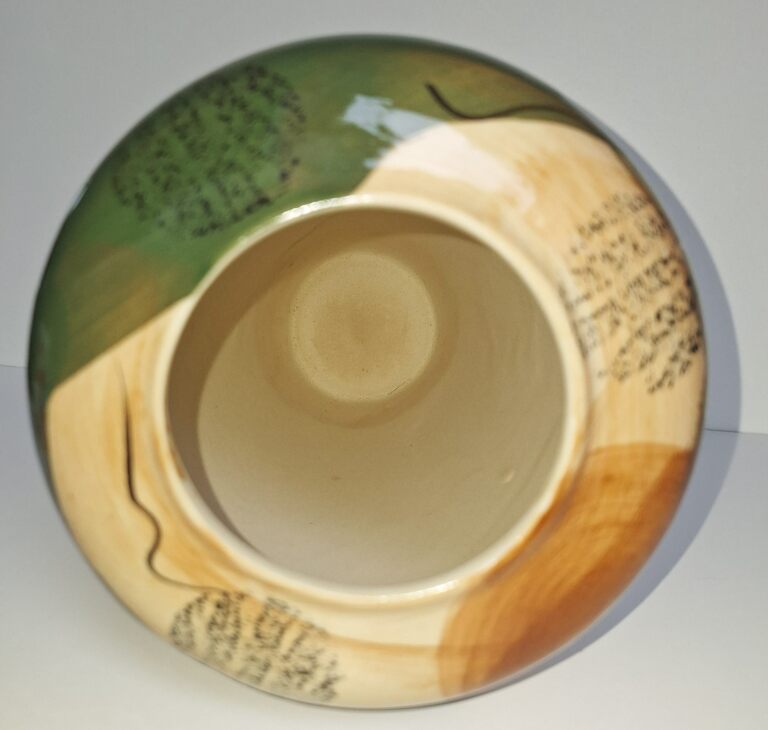 Ręcznie Malowany Wazon Ceramiczny Vintage
