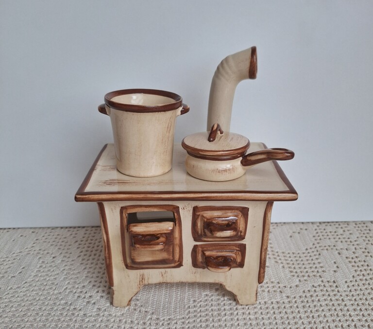 Ceramiczny Podgrzewacz W Kształcie Pieca Kuchennego
