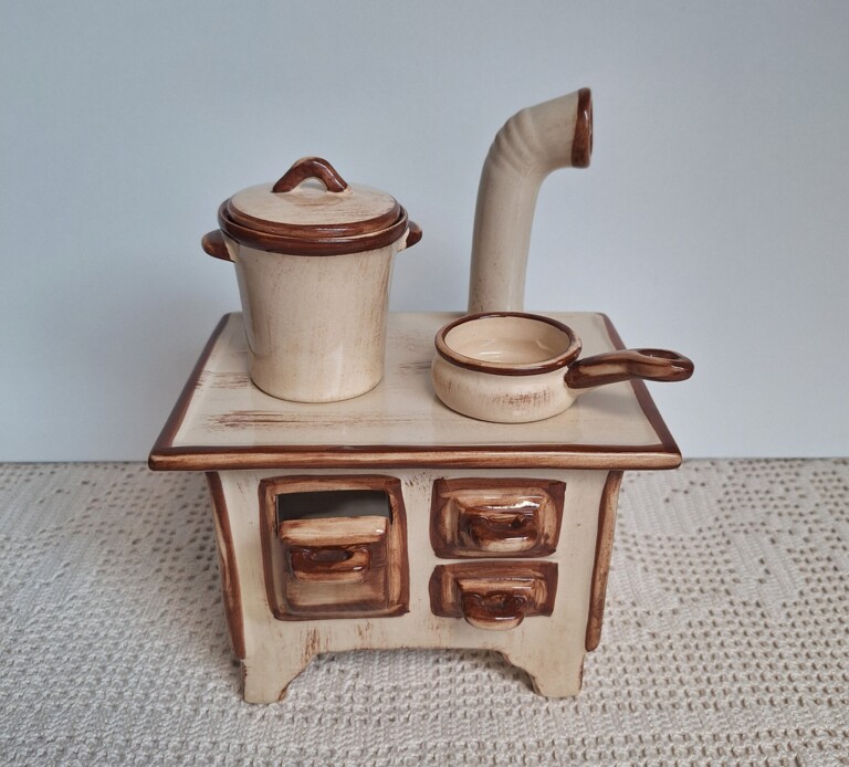 Ceramiczny Podgrzewacz W Kształcie Pieca Kuchennego